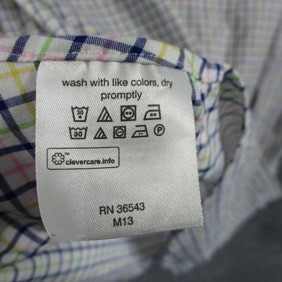 Ralph Lauren Shirt Mens L Blue Yellow Windowpane Plaid Button Down Stretch LRL - Picture 8 of 15